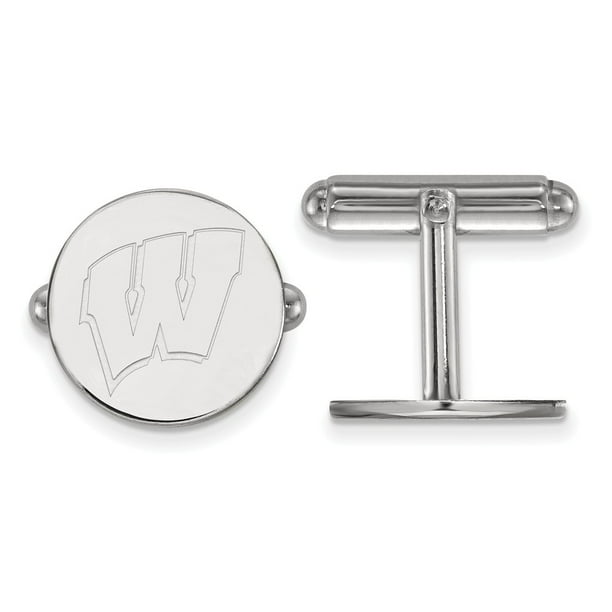 Jewel Tie 925 Sterling Silver University of Wisconsin Small Pendant Jewel Tie 925 Sterling Silver University of Wisconsin Small Pendant